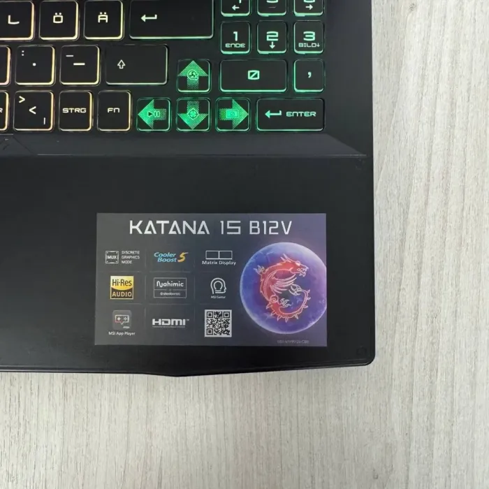 Ігровий ноутбук MSI Katana 15 B12VGK / 15.6" (1920x1080) IPS / Intel Core i7-12650H (10 (16) ядер по 3,5 - 4,7 ГГц) / 16 ГБ DDR5 / 512 ГБ SSD NVMe / nVidia GeForce RTX 4070, 8 ГБ GDDR6, 128-bit / WebCam б/в - зображення 9