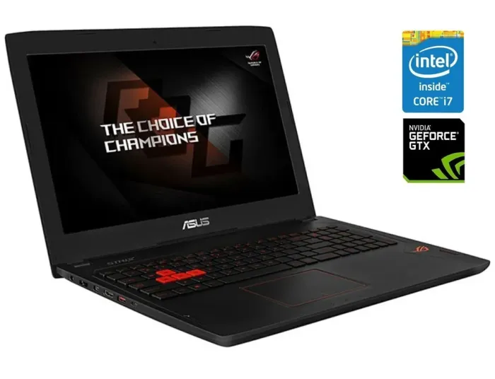 Ігровий ноутбук Asus ROG Strix GL502VM / 15.6" (1920x1080) IPS / Intel Core i7-6700HQ (4 (8) ядра по 2.6 - 3.5 GHz) / 16 GB DDR4 / 512 GB SSD / nVidia GeForce GTX 1060, 6 GB GDDR5, 192-bit / WebCam б/в - зображення 1