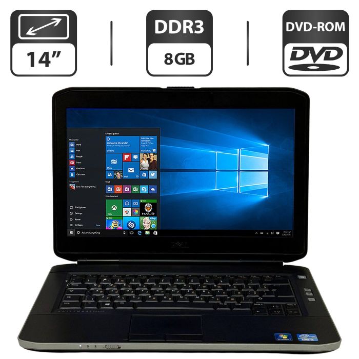 Ноутбук Dell Latitude E5430 / 14" (1366x768) TN / Intel Core i5-3340M (2 (4) ядра по 2.7 - 3.4 GHz) / 8 GB DDR3 / 500 GB HDD / Intel HD Graphics 4000 / Windows 10 Pro б/в - зображення 1