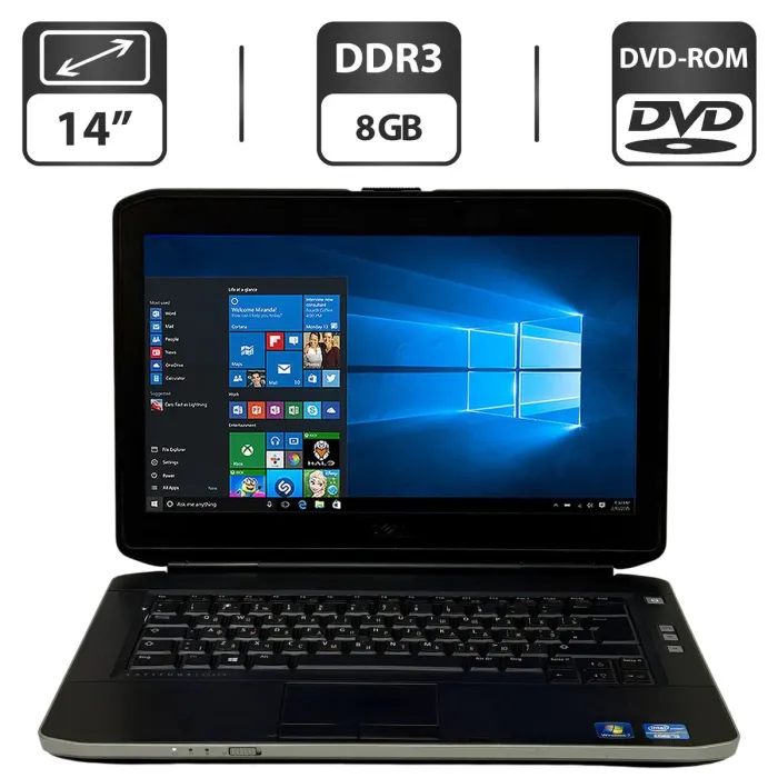 Ноутбук Dell Latitude E5430 / 14" (1366x768) TN / Intel Core i5-3340M (2 (4) ядра по 2.7 - 3.4 GHz) / 8 GB DDR3 / 500 GB HDD / Intel HD Graphics 4000 / Windows 10 Pro б/в - зображення 1