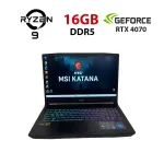 Ігровий ноутбук MSI Katana A15 AI B8VG / 15,6" (1920x1080) IPS / AMD Ryzen 9 8945HS (8 (16) ядер по 4,0 – 5,2 ГГц) / 16 ГБ DDR5 / 1000 ГБ SSD / nVidia GeForce RTX 4070, 8 ГБ GDDR6, 128-біт / Веб-камера б/в