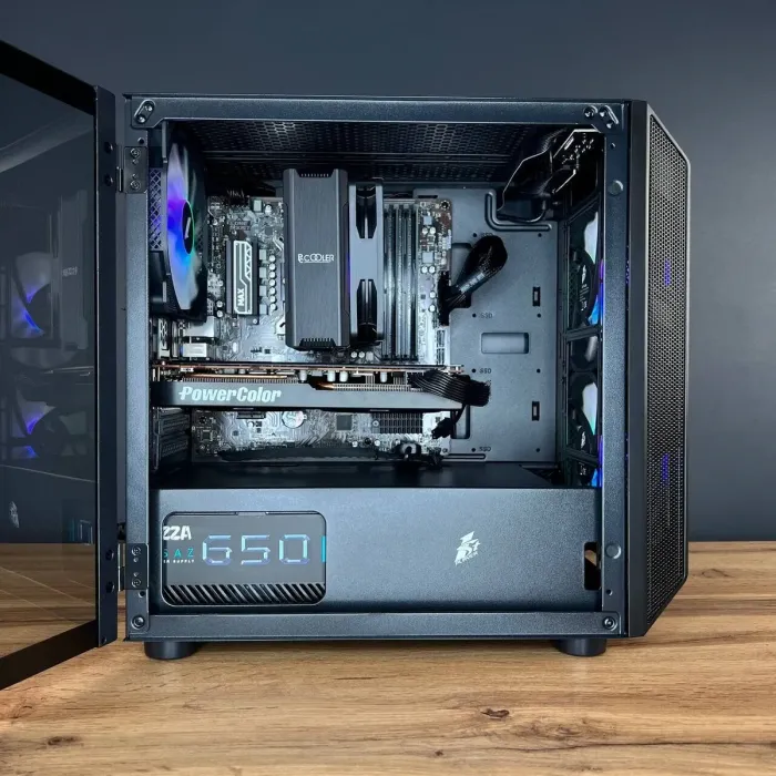 Збірка під замовлення: 1stPlayer D3-3F2-Plus Black Tower / AMD Ryzen 5 5500 (6 (12) ядер по 3.6 - 4.2 GHz) / 16 GB DDR4 / 512 GB SSD M.2 / AMD Radeon RX 5700 XT, 8 GB GDDR6, 256-bit / 650W б/в - зображення 6