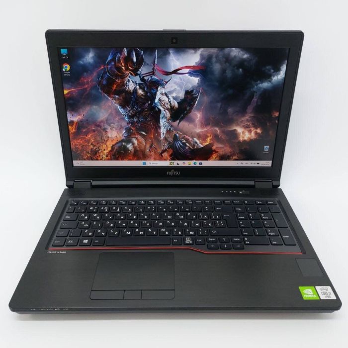 Мобільна робоча станція Fujitsu Celsius H7510 / 15,6" (1920x1080) IPS / Intel Core i7-10850H (6 (12) ядер по 2,7 - 5,1 ГГц) / 32 ГБ DDR4 / 512 ГБ SSD / nVidia Quadro T1000, 4 ГБ GDDR6, 128-біт / WebCam / HDMI б/в - изображение 3