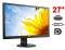 Монітор AOC E2770PQU / 27" (1920x1080) TN / 1x HDMI, 1x DP, 1x DVI, 1x VGA, 2x Audio, 1x USB 3.0, 4x USB 2.0 / 2x 2W / VESA 100x100 / 300 кд/м2 Pivot  б/в