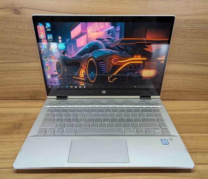 Ноутбук-трансформер Б-клас HP Pavilion x360 14m-cd0003dx / 14" (1920x1080) IPS Touch / Intel Core i5-8250U (4 (8) ядра по 1.6 - 3.4 GHz) / 16 GB DDR4 / 480 GB SSD / Intel HD Graphics 620 / WebCam / Windows 10 б/в - зображення 2