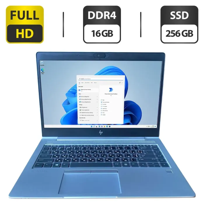 Ультрабук HP EliteBook 745 G6 / 14" (1920x1080) TN / AMD Ryzen 3 Pro 3300U (4 ядра по 2.1 - 3.5 GHz) / 16 GB DDR4 / 256 GB SSD / AMD Radeon RX Vega 6 Graphics / WebCam б/в - зображення 1