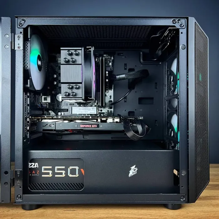 Збірка під замовлення: комп'ютер 1stPlayer D3-3F2-PLUS Black Tower / AMD Ryzen 5 3600 (6 (12) ядер по 3.6 - 4.2 GHz) / 16 GB DDR4 / 512 GB SSD M.2 / nVidia GeForce GTX 1070, 8 GB GDDR5, 256-bit / 550W б/в - зображення 3