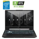 Ігровий ноутбук Asus TUF Gaming TUF506HM / 15.6" (1920x1080) IPS / Intel Core i7-11800H (8 (16) ядер по 2.3 - 4.6 GHz) / 32 GB DDR4 / 960 GB SSD / nVidia GeForce RTX 3060, 6 GB GDDR6, 192-bit / WebCam б/в