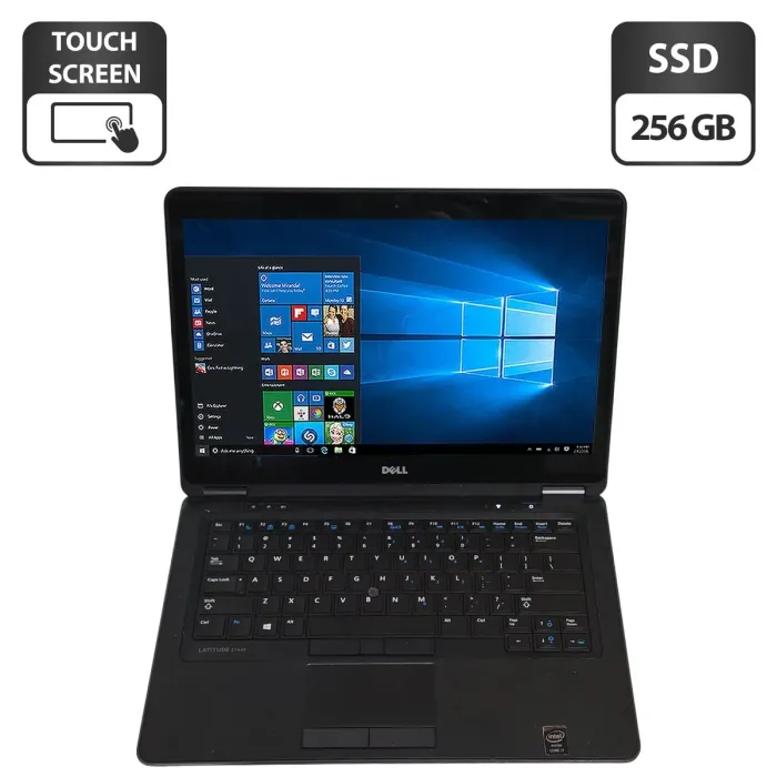 Ноутбук Dell Latitude E7440 / 14" (1920x1080) IPS Touch / Intel Core i7-4600U (2 (4) ядра по 2.1 - 3.3 GHz) / 8 GB DDR3 / 256 GB SSD / Intel HD Graphics 4400 / WebCam б/в - зображення 1