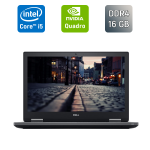 Мобільна робоча станція Б-класу Dell Precision 7530 / 15,6" (1920x1080) IPS / Intel Core i5-8400H (4 (8) ядра по 2,5 - 4,2 ГГц) / 16 ГБ DDR4 / 512 ГБ SSD / nVidia Quadro P2000, 4 ГБ GDDR5, 128-біт / WebCam / HDMI б/в