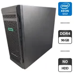 Сервер HP ProLiant ML110 G10 Tower / Intel Xeon Gold 5118 (12 (24) ядер по 2.3 - 3.2 GHz) / 96 GB DDR4 / NO HDD (SATA) 3.5" б/в