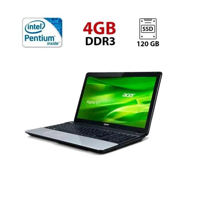 Ноутбук Б-клас Acer Aspire E1-531 / 15.6" (1366x768) TN / Intel Pentium 2020M (2 ядра по 2.4 GHz) / 4 GB DDR3 / 120 GB SSD / Intel HD Graphics for 3rd Generation Intel Processors / WebCam б/у - зображення 1