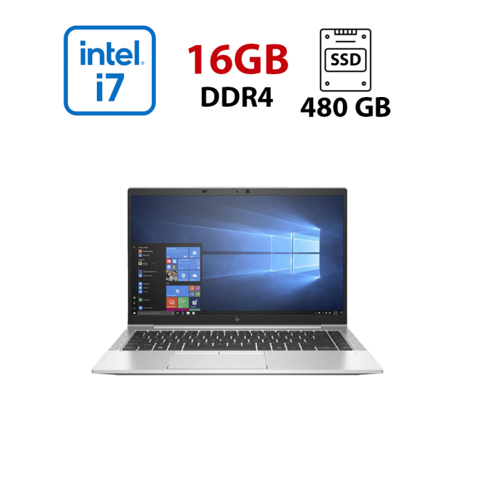 Ультрабук HP EliteBook 840 G7 / 14" (1920x1080) IPS / Intel Core i7-10610U (4 (8) ядра по 1.8 - 4.9 GHz) / 16 GB DDR4 / 480 GB SSD / Intel UHD Graphics / WebCam б/в - изображение 1