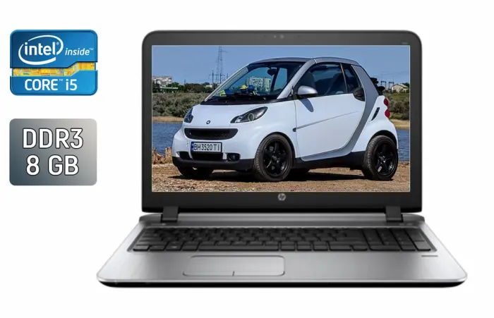 Ноутбук Б-клас HP ProBook 450 G3 / 15.6" (1920x1080) IPS / Intel Core i5-6200U (2 (4) ядра по 2.3 - 2.8 GHz) / 8 GB DDR3 / 240 GB SSD / Intel HD Graphics 520 / HDMI / TouchID / Windows 10 б/в - зображення 1