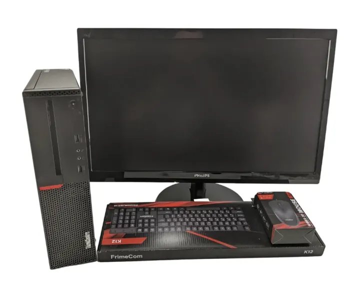 Комплект ПК: Lenovo ThinkCentre M900 SFF / Intel Core i3-6100 (2 (4) ядра по 3.7 GHz) / 8 GB DDR4 / 500 GB HDD / Intel HD Graphics 530 + Монітор Philips V Line 246V5LHAB/00 / 24" (1920x1080) TN / VGA, DVI, HDMI, USB-Hub б/в - зображення 2