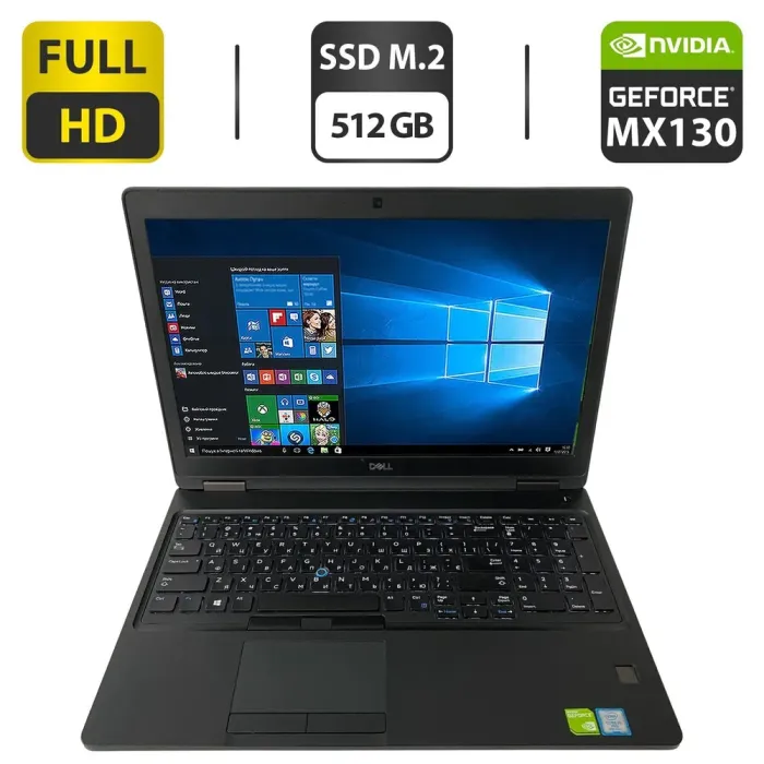 Ігровий ноутбук Dell Latitude 5591 / 15.6" (1920x1080) IPS / Intel Core i5-8400H (4 (8) ядра по 2.5 - 4.2 GHz) / 16 GB DDR4 / 512 GB SSD M.2 / GeForce MX130, 2 GB GDDR5, 64-bit / WebCam б/в - зображення 1