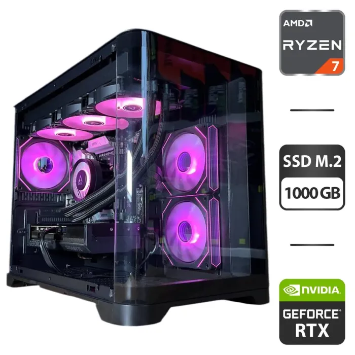 Збірка під замовлення:ігровий ПК GameMax Hype-M Black Tower / AMD Ryzen 7 7800X3D (8 (16) ядер по 4.2 - 5.0 GHz) / 32 GB DDR5 / 1000 GB SSD M.2 / nVidia GeForce RTX 5070, 12 GB GDDR7, 192-bit / 850W - зображення 1
