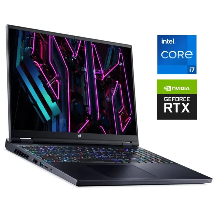 Ігровий ноутбук Acer Predator Helios 16 PH16-71 / 16" (2560x1600) IPS / Intel Core i7-13700HX (16 (24) ядер по 3.7 - 5.0 GHz) / 16 GB DDR5 / 1000 GB SSD / nVidia GeForce RTX 4060, 8 GB GDDR6, 128-bit / WebCam б/в - зображення 1