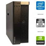 Робоча станція Dell Precision T7810 Tower / 2x Intel Xeon E5-2623 v3 (4 (8) ядра по 3.0 - 3.5 GHz) / 64 GB DDR4 / 500 GB SSD + 1000 GB HDD / nVidia Quadro K4200, 4 GB GDDR5, 256-bit / 825W / DVD-ROM б/в