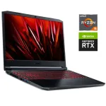 Ігровий ноутбук Acer Nitro 5 AN515-41 / 17,3" (1920x1080) IPS / AMD Ryzen 5 5600H (6 (12) ядер по 3,0 - 4,2 ГГц) / 32 ГБ DDR4 / 512 ГБ SSD M.2 / nVidia GeForce RTX 3070, 8 ГБ GDDR6, 256-біт / Веб-камера / Win 11 б/в