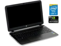 Ноутбук HP Pavilion 15-p258nl / 15.6" (1366x768) TN / Intel Core i7-5500U (2 (4) ядра по 2.4 - 3.0 GHz) / 16 GB DDR3 / 1000 GB SSD / nVidia GeForce 840M, 4 GB DDR3, 64-bit / WebCam / DVD-RW / Win 10 Home б/в