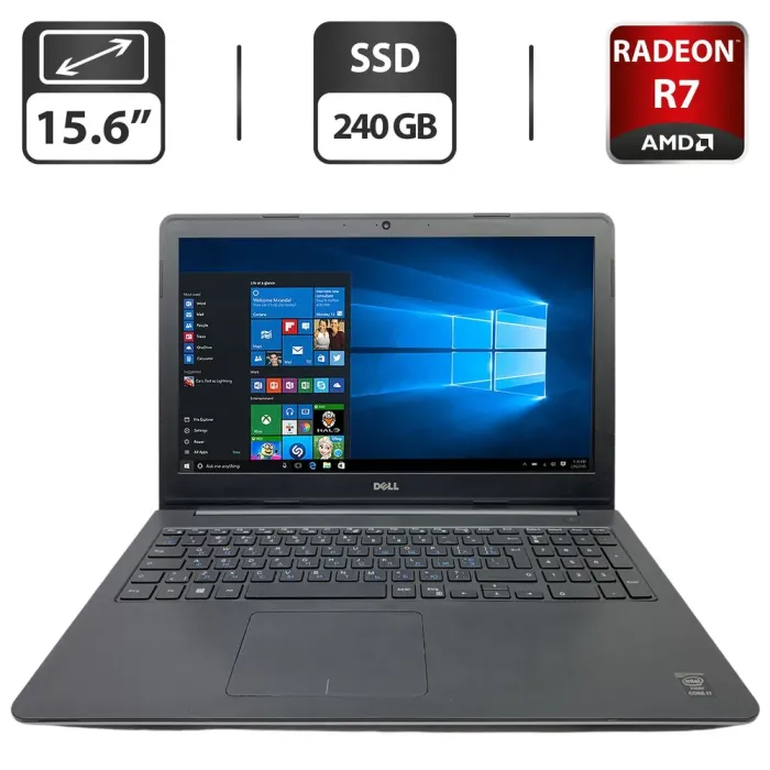 Ноутбук Б-клас Dell Inspiron 15 5547 / 15.6" (1366x768) TN / Intel Core i7-5500U (2 (4) ядра по 2.4 - 3.0 GHz) / 8 GB DDR3 / 240 GB SSD / AMD Radeon R7 M265, 4 GB GDDR3, 128-bit / WebCam б/в - зображення 1