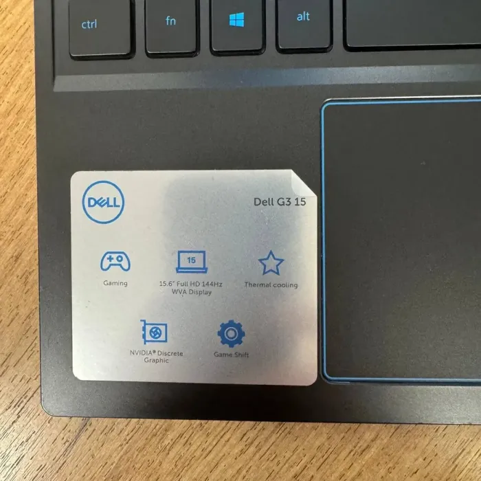 Ігровий ноутбук Б-клас Dell G3 3500 / 15.6" (1920x1080) IPS / Intel Core i7-10750H (6 (12) ядер по 2.6 - 5.0 GHz) / 16 GB DDR4 / 1000 GB SSD / nVidia GeForce RTX 2060, 6 GB GDDR6, 192-bit / WebCam б/в - зображення 8