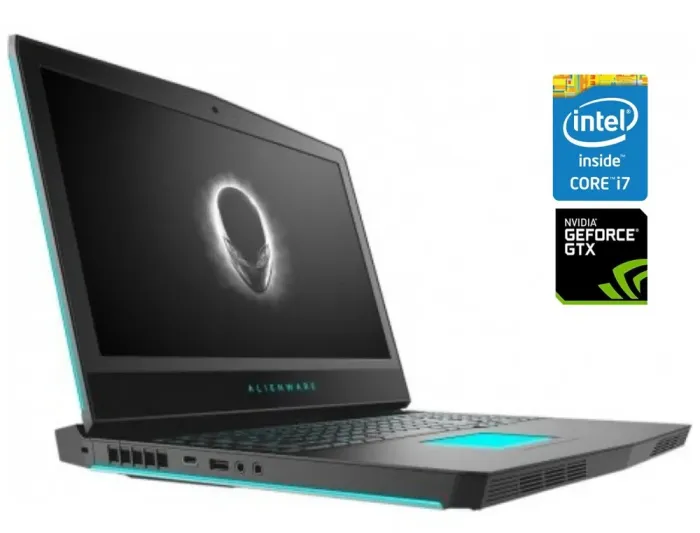 Ігровий ноутбук Dell Alienware 17 R5 / 17.3" (1920x1080) IPS / Intel Core i7-8750H (6 (12) ядер по 2.2 - 4.1 GHz) / 16 GB DDR4 / 512 GB SSD M.2 + 1000 GB HDD / nVidia GeForce GTX 1070, 8 GB GDDR5, 256-bit / WebCam б/в - зображення 1