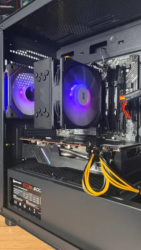 Збірка під замовлення: ігровий ПК Frontier Samburu Black Tower / AMD Ryzen 5 5500 (6 (12) ядер по 3.6 - 4.2 GHz) / 16 GB DDR4 / 500 GB SSD M.2 / AMD Radeon RX 5700, 8 GB GDDR6, 256-bit / 600W б/в - зображення 5