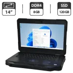 Захищений ноутбук Б-клас Dell Latitude 5414 Rugged / 14" (1366x768) TN / Intel Core i5-6300U (2 (4) ядра по 2.4 - 3.0 GHz) / 8 GB DDR4 / 120 GB SSD / Intel HD Graphics 520 / WebCam / Windows 11 Pro б/в
