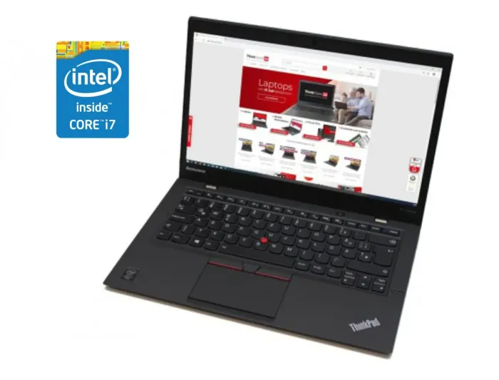 Ультрабук Lenovo ThinkPad X1 Carbon Gen 3 / 14" (1920x1080) TN / Intel Core i7-5600U (2 (4) ядра по 2.6 - 3.2 GHz) / 8 GB DDR3 / 180 GB SSD / Intel HD Graphics 5500 / WebCam / Win 10 Pro б/в - зображення 1