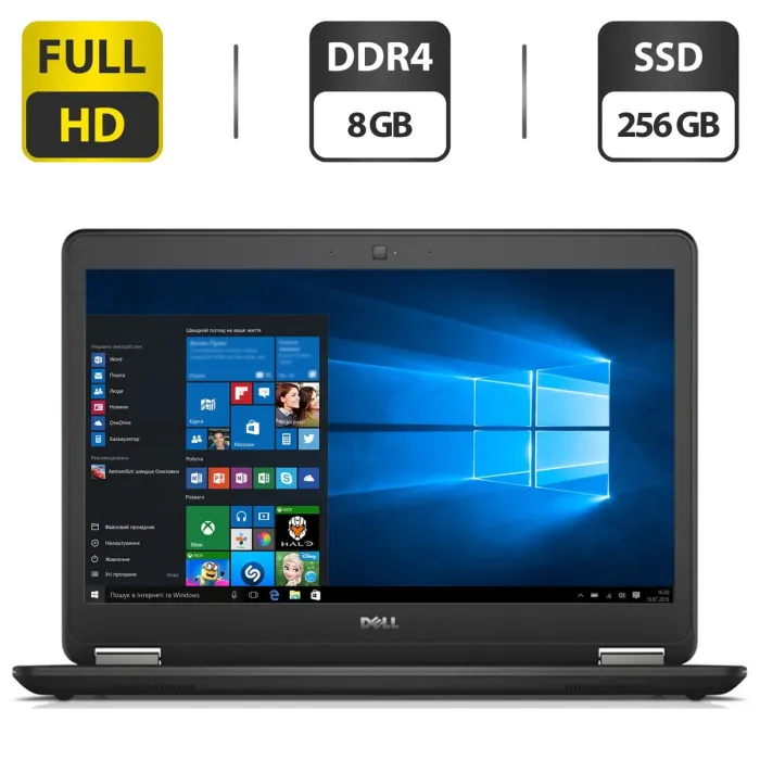 Ультрабук Dell Latitude E7470 / 14" IPS / Intel Core i5-6300U (2(4) ядра по 2.4-3 GHz) / 8GB DDR4 / 256GB SSD / HD Graphics 520 / WebCam / HDMI б/в - зображення 1