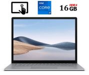 Ультрабук Microsoft Surface Laptop 4 1979 / 15" (2496x1664) IPS Touch / Intel Core i7-1185G7 (4 (8) ядра по 3.0 - 4.8 GHz) / 16 GB DDR4 / 256 GB SSD M.2 / Intel Iris Xe Graphics / WebCam б/в