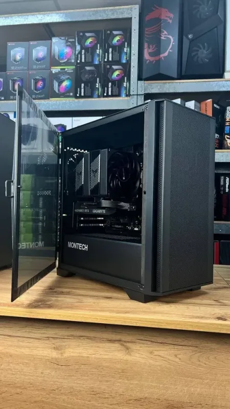 Збірка під замовлення: комп'ютер Montech Air 100 Lite Black Tower / Intel Core i5-13600KF (14 (20) ядер по 2.6 - 5.1 GHz) / 32 GB DDR4 / 1000 GB SSD M.2 / nVidia GeForce RTX 3060, 12 GB GDDR6, 192-bit / 650W - зображення 2
