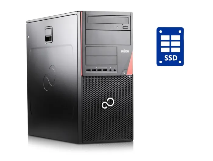 ПК Б-клас Fujitsu Esprimo P756 E90+ Tower / Intel Core i3-6100 (2 (4) ядра по 3.7 GHz) / 8 GB DDR4 / 240 GB SSD + 320 GB HDD / Intel HD Graphics 530 б/в - зображення 1