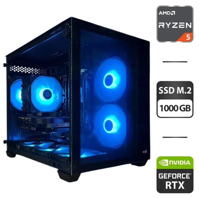 Збірка на замовлення: ігровий ПК AeroCool Dryft Mini Tower / AMD Ryzen 5 7500F (6 (12) ядер по 3,7 - 5,0 ГГц) / 32 ГБ DDR5 / 1000 ГБ SSD M.2 / nVidia GeForce RTX 5060, 8 ГБ GDDR7, 128-bit / 650 Вт - зображення 1