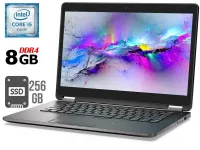 Ультрабук Dell Latitude E7470 / 14" (2560x1440) IPS Touch / Intel Core i5-6300U (2 (4) ядра по 2.4 - 3.0 GHz) / 8 GB DDR4 / 256 GB SSD / Intel HD Graphics 520 / WebCam б/в