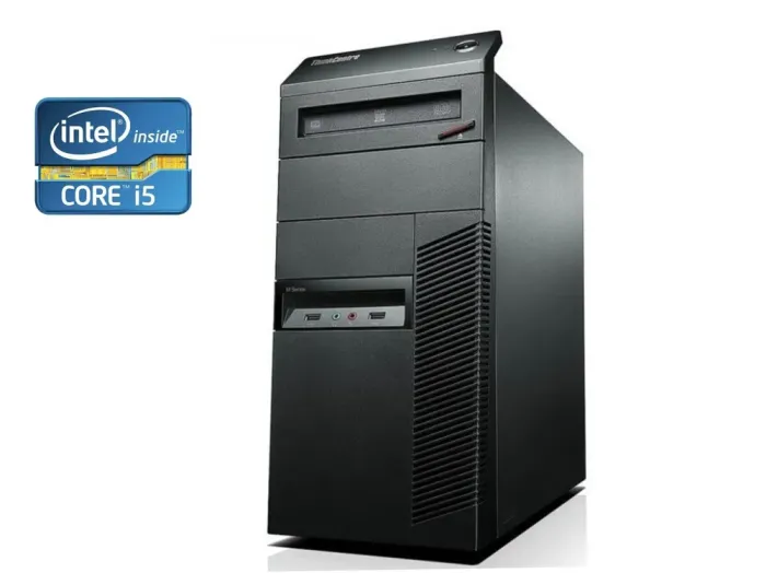 ПК Б-клас Lenovo ThinkCentre M91p Tower / Intel Core i5-2400 (4 ядра по 3.1 - 3.4 GHz) / 16 GB DDR3 / 120 GB SSD / Intel HD Graphics 2000 / DVD-RW + USB-флешка 64 GB б/в - зображення 1