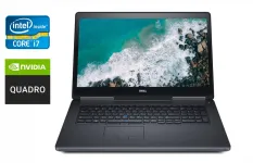 Мобільна робоча станція Dell Precision 7720 / 17.3" (1600x900) TN / Intel Core i7-7820HQ (4 (8) ядра по 2.9 - 3.9 GHz) / 16 GB DDR4 / 512 GB SSD + 750 GB HDD / nVidia Quadro M1200, 4 GB GDDR5, 128-bit / HDMI / Windows 10 б/в