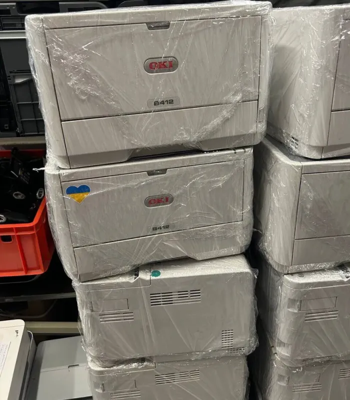 Принтер OKI B412dn / Лазерний монохромний друк / 1200 x 1200 dpi / A4 / 18 стор/хв / USB 2.0, Ethernet / Duplex б/в - зображення 2