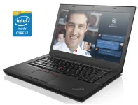 Ноутбук Б-клас Lenovo ThinkPad T460 / 14" (1920x1080) IPS / Intel Core i7-6600U (2 (4) ядра по 2.6 - 3.4 GHz) / 8 GB DDR3 /480 GB SSD / Intel HD Graphics 520 / WebCam б/в