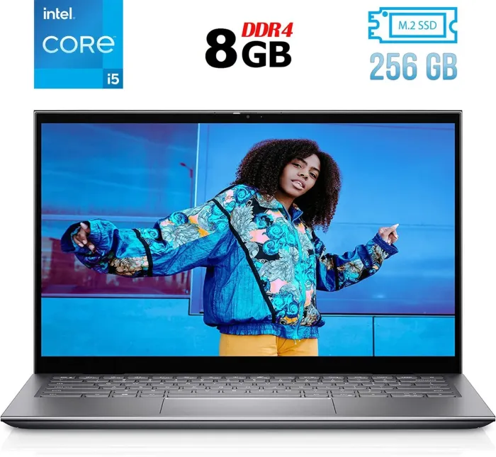 Ноутбук-трансформер Б-клас Dell Inspiron 14 5410 2-in-1 / 14" (1920x1080) IPS / Intel Core i5-1135G7 (4 (8) ядра по 2.4 - 4.2 GHz) / 8 GB DDR4 / 256 GB SSD M.2 / Intel Iris Xe Graphics / WebCam / Fingerprint / USB 3.2 / HDMI / Windows 10 б/в - зображення 1