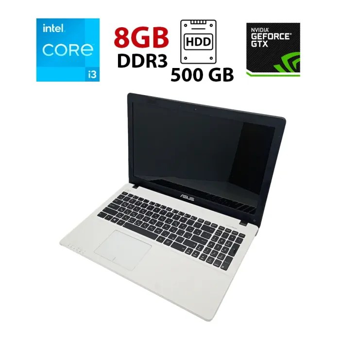 Ноутбук Asus X550C / 15.6" (1366x768) TN / Intel Core i3-3217U (2 (4) ядра по 1.8 GHz) / 8 GB DDR3 / 500 GB HDD / nVidia GeForce GT 720M, 2 GB GDDR3, 64-bit / WebCam / HDMI б/в - зображення 1