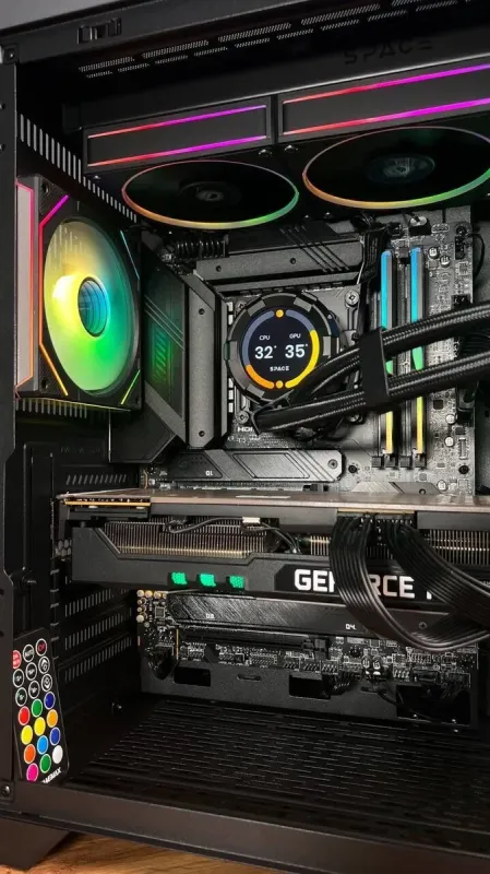 Збірка під замовлення: комп'ютер GameMax Hype-A Black Tower / Intel Core i5-14600KF (14 (20) ядер по 2.6 - 5.3 GHz) / 32 GB DDR5 / 2000 GB SSD M.2 / nVidia GeForce RTX 3080, 10 GB GDDR6X, 320-bit / 850W б/в - зображення 9