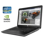 Мобільна робоча станція HP ZBook 17 G3 / 17,3" (1600x900) TN / Intel Core i5-6440HQ (4 ядра по 2,6 - 3,5 ГГц) / 8 ГБ DDR4 / 256 ГБ SSD / nVidia Quadro М1000M, 2 ГБ DDR3, 128-біт / WebCam / Win 10 Pro б/в