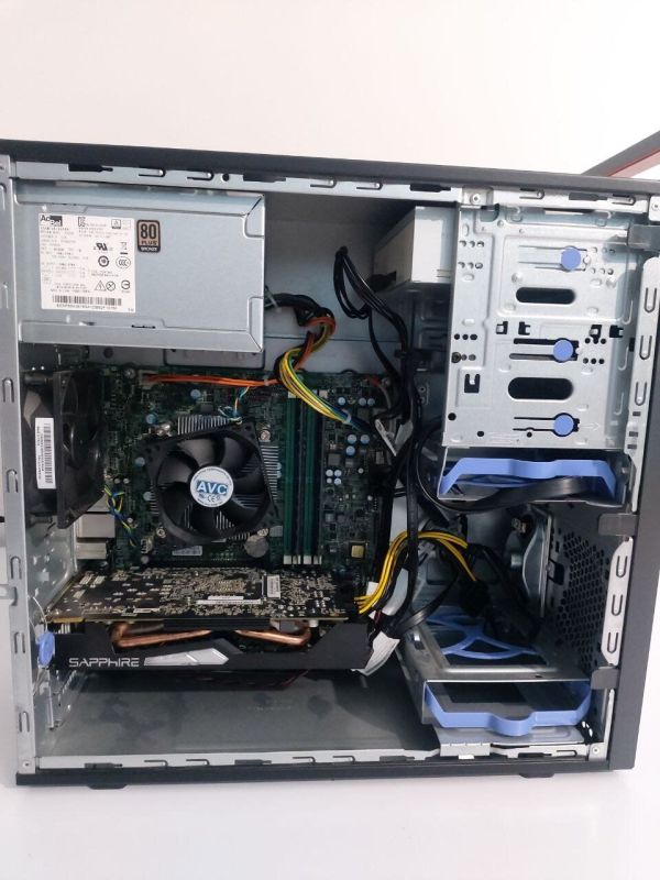 Комплект: Lenovo ThinkCentre M800 Tower / Intel Core i5-6600K (4 ядра по 3,5 - 3,9 ГГц) / 16 ГБ DDR4 / 512 ГБ SSD / AMD Radeon R9 270X, 4 ГБ GDDR5, 256-біт / DVD-ROM + Монітор LG 24MB37PM-B / 24" (1920x1080) IPS б/в - зображення 4