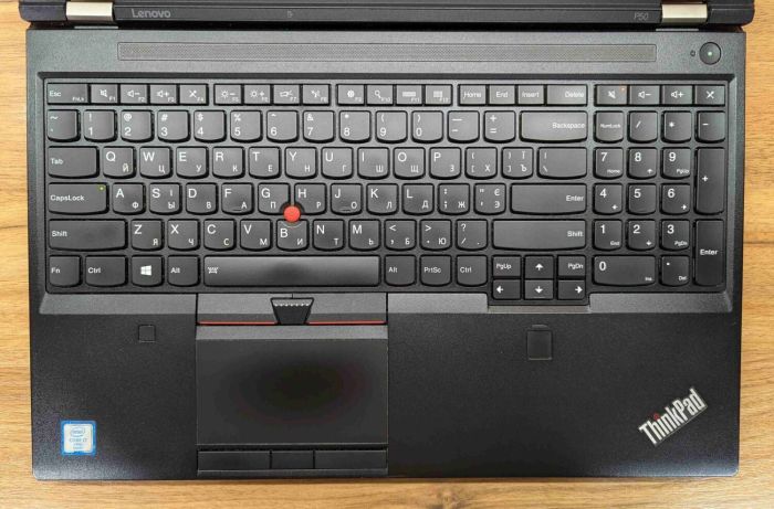 Мобільна робоча станція Lenovo ThinkPad P50 / 15,6" (1920x1080) IPS / Intel Core i7-6820HQ (4 (8) ядра по 2,7 - 3,6 ГГц) / 16 ГБ DDR4 / 512 ГБ SSD / nVidia Quadro M1000M, 4 ГБ GDDR5, 128-біт / Fingerprint / WebCam / Windows 10 б/в - изображение 3