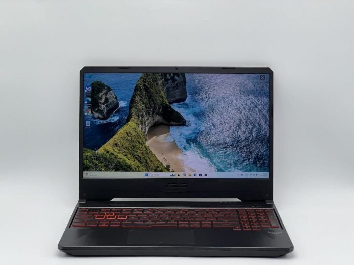 Ігровий ноутбук Asus TUF Gaming FX505DY-WH51 / 15.6" (1920x1080) IPS / AMD Ryzen 5 3550H (4 (8) ядра по 2.1 - 3.7 GHz) / 16 GB DDR4 / 480 GB SSD / AMD Radeon RX 560X, 4 GB GDDR5, 128-bit / WebCam б/в - зображення 2