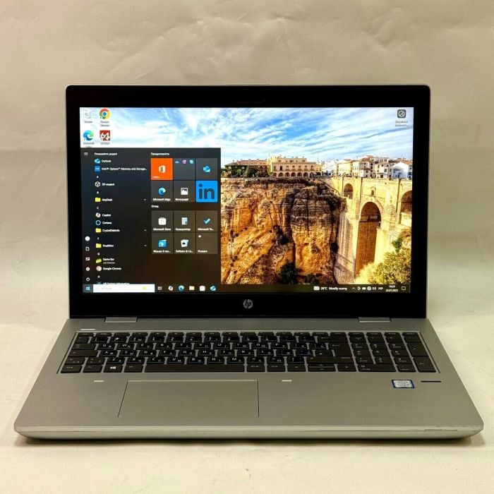 Ноутбук Б-клас HP ProBook 650 G4 / 15.6" (1920x1080) IPS / Intel Core i5-8250U (4 (8) ядра по 1.6 - 3.4 GHz) / 8 GB DDR4 / 240 GB SSD / Intel HD Graphics 620 / WebCam / Windows 10 Pro б/в - зображення 2