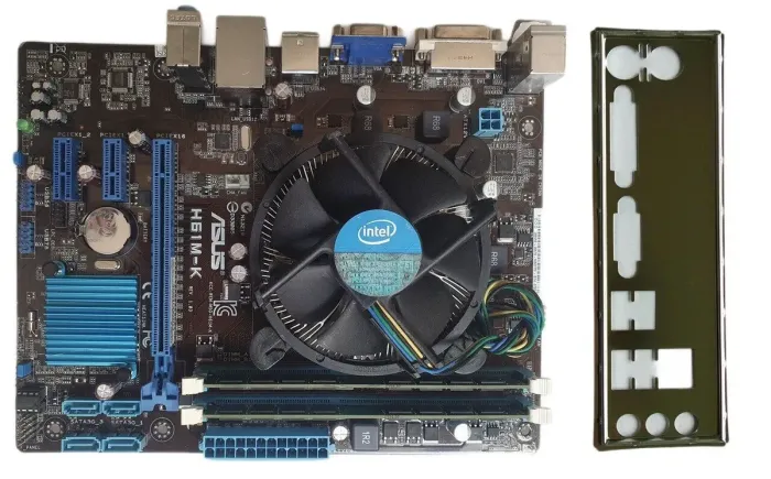 Комплект: Материнська плата Asus H61M-K / Intel Core i5-3470 (4 ядра по 3.2 - 3.6 GHz) / 16 GB DDR3 / Intel HD Graphics 2500 / Socket LGA1155 / Кулер BOX б/в - зображення 3
